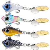 TRUSCEND Vibespinner Easy Catch Fishing Lures with BKK Hooks, Tail Spinner Baits with 4 Actions, Vibrating Swimming Flashing & Jigging for More Bites, Spoon Lures for Bass Trout Crappie Walleye Pike