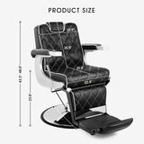 Artist hand Heavy Duty Vintage Barber Chair All Purpose Hydraulic Recline Salon Beauty Spa Styling Equipment Black