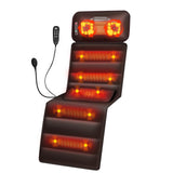 Lanmun Full Body Massage Mat with Heat, Detachable Neck Massager, Vibration Massage Pad with Waist Airbag, Massage Mat with 10 Vibration Motors & 9 Settings for Home Office, Gift for Men Women Parents