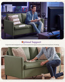 TYBOATLE Faux Leather Small Couch Loveseat, 2 Seater Sofa for Small Spaces