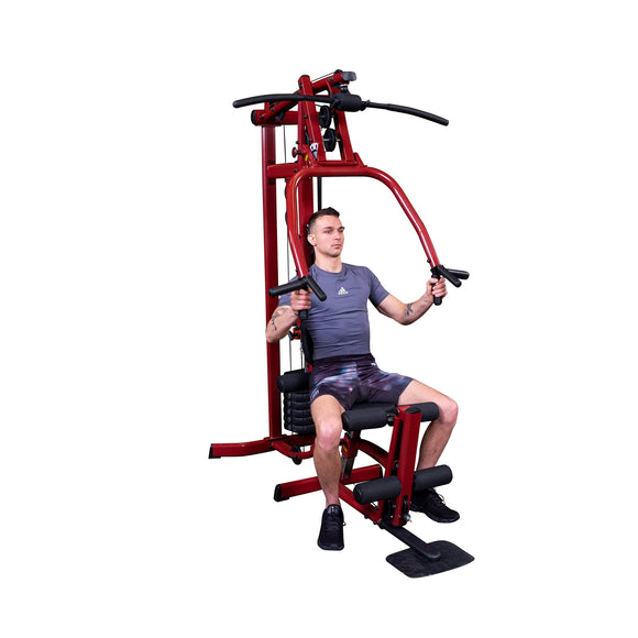 Best Fitness by Body-Solid (BFMG30) Multi-Station Single Weight Stack Home Gym Machine, Arm & Leg Strength Training Functional Exercise, Red Best Fitness