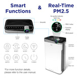 RIA BreezeGuard 2-in-1 Smart HEPA Air Purifier and Humidifier Combo for Large Rooms up to 2500 Sq Ft – App Control, Evaporative Humidifier, PM2.5 Sensor, for Home, Bedroom, Pet, Allergies, Smoke, Dust