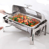 OGMOYT Food Warmers for Parties Buffets Electric, Stainless Steel Chafing Dish Buffet Set with Visible Lid, 13L Commercial Buffet Servers and Warmers for Keeping Food Warm ()