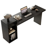 67 inch Modern Executive Office Desk with Storage Black Large Computer Desk for Home Office