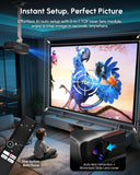 Daylight Projector 2400ANSI Ultra HD 4K HDR10+ Daytime Smart Projector with 2026 Upgraded Auto Lens Cap Tof Autofocus HDMI eARC/CEC WiFi6 Bluetooth5.4 40W DB Audio for Home Theater Gaming Ceiling