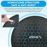 APEXUP Yoga Ball Exercise Ball, Anti Slip Stability Ball Chair, Heavy Duty Large Gym Ball for Fitness, Balance, Core Workout and Physical Therapy (L (23"~26") 65cm, Black) APEXUP