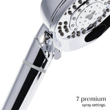 T3 Source Hand-Held Showerhead | Adjustable Hand Held Chrome Shower Head with Chlorine Filter | Mineral Filter Reduces Free Chlorine and Hydrogen Sulfide