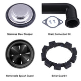 Eco Logic 1 1/4 Horsepower Garbage Disposal with Removeable Splash Guard, Attached Power Cord and Standard 3-Bolt Mounting System, Continuous Feed Disposer