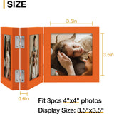 decorUhome Orange Triple 4x4 Picture Frame Vertical, MDOR08