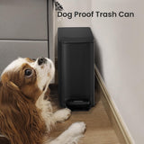 Stainless Steel Garbage Can with Removable Inner Bucket