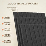 JBER Large Cork Board Alternative 72" x 48" - 24 Pack Self-Adhesive Felt Bulletin Board Tiles, Pin Board Vision Board for Walls, Office & Home Decor (Black)