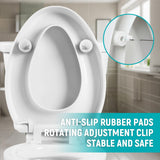 LimLuc Elongated Toilet Seat Risers for Seniors, 2.5 Inch Elevated Toilet Seat with Slow Close, Non-Slip Raised Toilet Seat, 18.5" Fit for Elongated Toilet, White