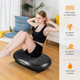 EILISON FitMaxx 3D XL Vibration Plate Exercise Machine - Whole Body Workout Vibration Platform w/Loop Bands - Lymphatic Drainage Machine for Weight Loss, Shaping, Recovery (Fitpro Black)