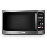 TOSHIBA ML-EM09PA(BS) Small Microwave Oven with 6 Auto Menus, Mute Function, LED Lighting Countertop Microwave Perfect for Kitchen, 0.9 Cu Ft, 10.6 Inch Removable Turntable, 900W Black Stainless Steel