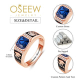 Oseew 2027 Men Class Ring High School Graduation (Rose Gold)