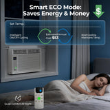 12,000 BTU Window Air Conditioner, 3-in-1 AC Unit with Dehumidifier for Large Room/Living Room Up to 550 Sq. Ft, Quiet & Energy Saving Window AC with Remote, 4 Fan Speeds, 24H Timer, Sleep Mode