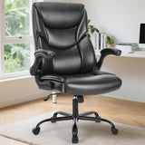 Ergonomic High Back Heavy Duty Task Desk Office Chairs with Wheels, Flip-up Arms
