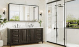 TokeShimi 60 x 32 Black Recessed Medicine Cabinet with Mirror, Assembly Required