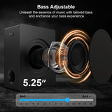 Hiwill 2.1ch Sound Bar for Smart tv, 250W Dolby Atmos Surround Sound System for TV, Home Theater Soundbar for TV, Sound bar with subwoofers, Adjustable Mode, Clear Dialogue, HDMI/eARC/ARC/Opt/BT/AUX