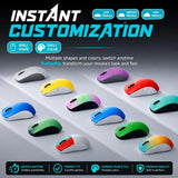 PWNAGE Ultra Custom Wireless RGB Gaming Mouse - Esports Pro Gamer Flawless Professional PAW3950 Optical Sensor 36,000 DPI -100% PTFE Skates (Symm 3 White 300mAh)