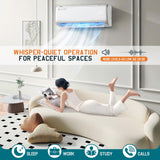 Albott 24000 BTU Mini Split Air Conditioner and Heat Pump, Ductless Inverter System, SEER2 19, 208-230V, Cools & Heats Rooms up to 1500 Sq.Ft, Energy Efficient with Self-Cleaning