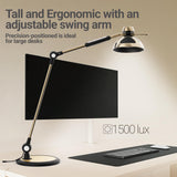 OTUS Tall LED Architect Desk Lamp for Home Office, Gesture Control, Brass