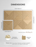 Fluxynara 6-Pack Large Felt Bulletin Board, Natural Oak Facet