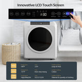 ROVSUN 1.8CuFt Portable Clothes Dryer and 17.8LBS Full-Automatic Washing Machine Set, Compact Laundry Washer and Dryer Combo Set with Stainless Steel Inner Tub, for Apartment, Dorms, Home