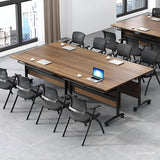 6 Pack Conference Room Tables,Folding Conference Tables,Modern Portable Modular Conference Table with Silent Wheels