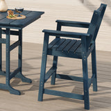 Garvee Outdoor Patio Bar Height Chair Set of 4, All-Weather HDPE Bar Height Barstools Widened Chair Set, Adirondack Chairs Set with Widened Armrests for Garden, Poolside, Bistro