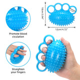 Hand Exercise Ball Finger Therapy Ball - Grip Strengthening, Improve Flexibility, Squeeze Stress Relief Balls, Resistance Strength Trainer for Hand Fanwer