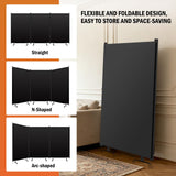 Siebwin 3 Panel Folding Privacy Screens with Wider Feet, 12 Ft Portable Room Partition for Room Separator