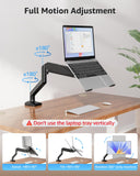 Laptop Stand for Desk, Adjustable Aluminum Laptops Arm Mount for 14-17 Inch Notebook & 32" Monitor