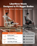 LiberNovo Maxis Manual Big and Tall Ergonomic Office Chair, Graphite 52cm