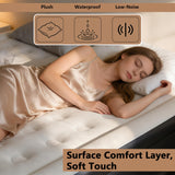 PABCZZ air Mattress Queen with Built in Pump – 18-Inch Thickened Inflatable Mattress for Easy Travel, Supports Up to 650 Pounds（Black）