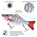 Lifelike Fishing Lures for Freshwater and Saltwater Angling – Realistic Trout and Bass Lures with Segmented Bodies, Rustproof Dual Treble Hooks and Integrated Gravity Ball for Diving (3 Pk)