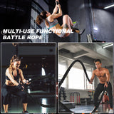 1.26 inch Battle Rope for Home Gym Workout - Battle Ropes for Exercise Brobantle