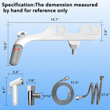 Bidet Sprayer, Ultra-Slim Adjustable Water Pressure DEANIC