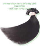 MLIP Human Hair Bundles Straight, Raw Virgin Indian Hair, Full & Natural