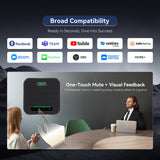 TONGVEO Bluetooth Conference Speaker with Microphone, AI Noise Cancelling USB/Wireless Speakerphone for PC, 4 Mics 360° Voice Pickup, 24H for Zoom, Teams, Home Office Meeting Room