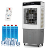 GarveeTech Evaporative Air Cooler with Remote & Timer, 3500 CFM Portable Swamp Cooler Fan with 11.6 Gal Water Tank, 3 Speeds, 120° Oscillation, Blows Cold Air for Home Office Workshop Garage