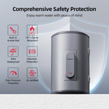 Tank Water Heater Electric, MIZUDO 10 Gallon Point of Use Hot Water heater 1500W, Compact Residential 120V with T&P Valve, Adjustable Thermostat, UL Listed