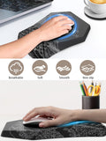 3-in-1 Ergonomic Keyboard Stand with Wrist Rest & Mouse Pad Set, Black Wave