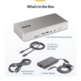 Quad Monitor 4K Windows, 16 Port 40Gbps Laptop Docking Station with 100W Charging, 2 x HDMI, 2 x DisplayPort (132N
