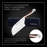 Hammer Stahl 5-Inch Cleaver | Ergonomic Quad-Tang Pakkawood Handle | German Forged High Carbon Steel | Straight-Edged Blade