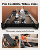 MERACH Walking Pad Treadmill with Incline 10% Auto Incline, 350LBS Capacity Treadmills for Home, Under Desk Compact Treadmill 3.0HP Strong Walkingpad with Bluetooth Speaker & Remote Control W50 Lite