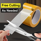 PACKKA Double Sided Fabric Tape Heavy Duty, 1" & 2" x 33 FT (10 m) Each – Strong Adhesion Carpet Tape for Sofas, Doormats, Wood, Glass, Plastic, Clothing, Indoor/Outdoor Use, 2 Rolls Total