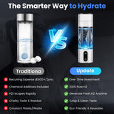 ADNELI Hydrogen Water Bottle 10,000+PPB - PPB Molecular Hydrogen Infusion - SPE/PEM Technology (Silver)
