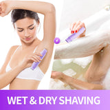 Bikini Trimmer for Women - 2 in 1 Women Electric Razor, Rechargeable Body Hair Trimmer and Facial Hair Remover, IPX7 Waterproof Wet & Dry Use Womens Electric Shaver for Bikini Underarm
