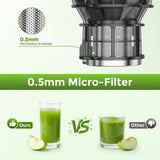 COWSAR Juicer Machines with 6.1" Large Chute, Cold Press Juicer for Whole Fruits & Vegetables, Easy to Clean, High Juice Yield, Home Juicer for Makes Juice, Nut Milk